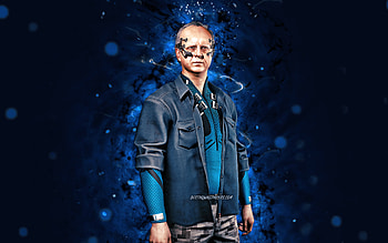 Gottfrid Persson, , blue neon lights, Cyberpunk 2077, RPG, fan art, Cyberpunk 2077 characters, Gottfrid Persson Cyberpunk HD wallpaper