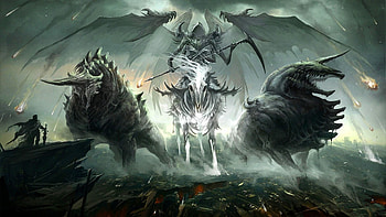 General fantasy art creature angel wings death Death Knight HD wallpaper