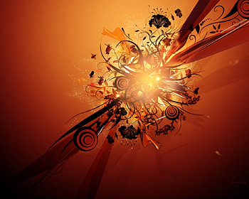 Orange Swirl, swirl, orange HD wallpaper