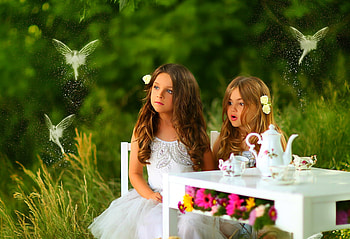 Little Girls, fairy, model, girls, children HD wallpaper