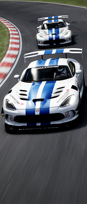 Dodge SRT Viper In Nurburgring Nordschleife Récord, Nürburgring, Dodge Viper SRT10 ACR, Dodge Viper ACR, Dodge Viper, Dodge, video game, Assetto Corsa HD phone wallpaper