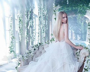 Pure Beauty, white, model, flowers, woman HD wallpaper