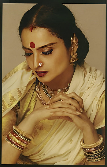 Rekha, vintage, Bollywood actress HD phone wallpaper