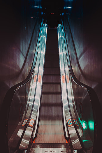 Shine, Light, Miscellanea, Miscellaneous, Backlight, Illumination, Tunnel, Metro, Subway, Escalator HD phone wallpaper