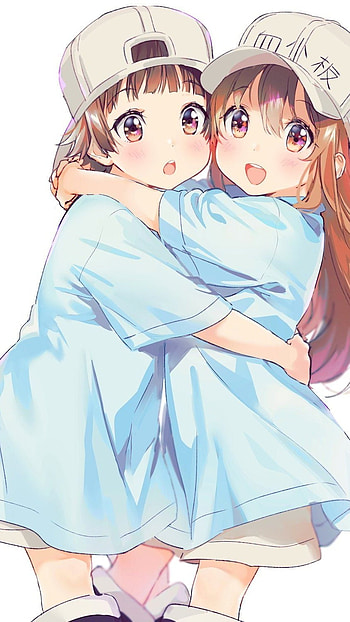 Anime Best Friends, Hug, hat HD phone wallpaper