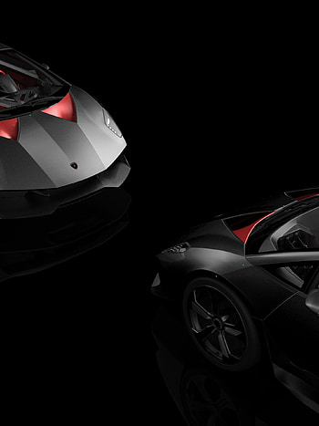 Black Lamborghini Sesto, , dark carbon fiber, Dark HD phone wallpaper