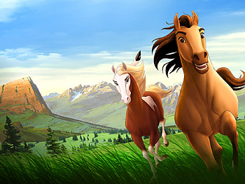 Spirit And Rain, horses, spirit, rain, stallion HD wallpaper