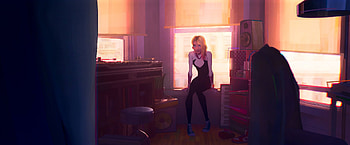 Gwen Stacy Sitting in Miles Room, Spider-Man: Across the Spider-Verse, movie HD wallpaper