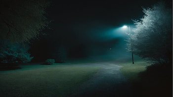 liminal park stroll, Liminal space, park at night HD wallpaper