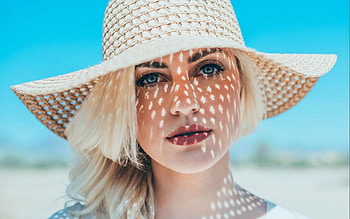 beautiful girl, summer, holiday, hat, vintage HD wallpaper