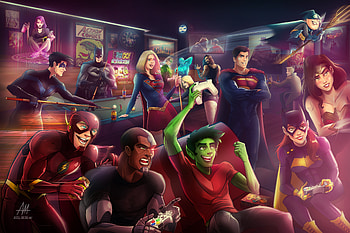 Dc Superheroes , batman, superman, wonder-woman, robin, superheroes, artwork, artist, deviantart HD wallpaper