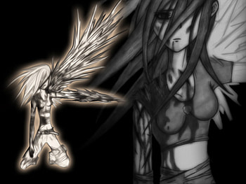 Darkness Angel, wings, black, angel, girl, dark HD wallpaper