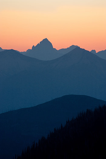 Nature, Mountains, Twilight, Dusk, Hills, Outlines HD phone wallpaper