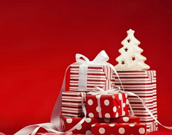 Christmas Gift, gifts, polka dots, boxes, Christmas HD wallpaper