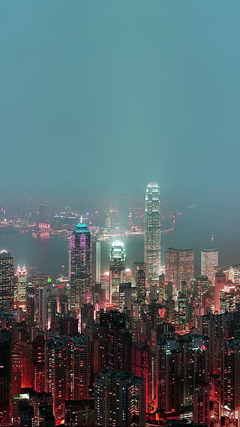 Hong Kong skyline, Travels, Skyline Hongkong, Night live HD phone wallpaper