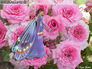 FLOWER FAIRY, fairy, pink, flowers, pretty HD wallpaper