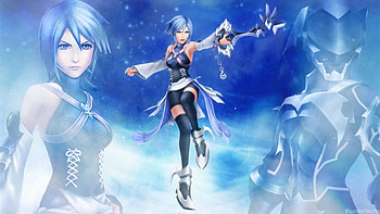 Sexy Blue Destiny, sexy, anime, cute, girl, kingdom hearts, warrior HD wallpaper