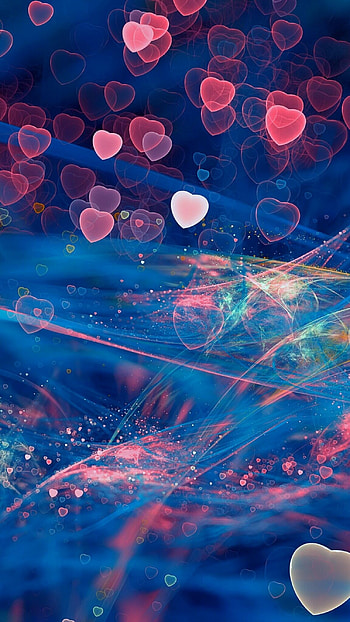 Pink red white, Love heart HD phone wallpaper