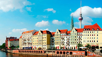 Cities, Building, Shore, Bank, Bright HD wallpaper