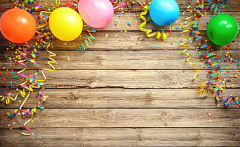 Balloons and confetti, Birtay Party HD wallpaper