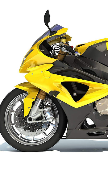 3d Bike, Yellow Bike HD phone wallpaper