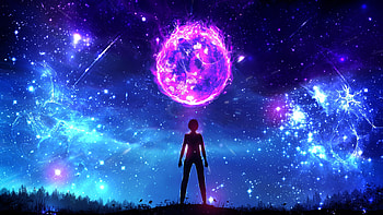 Night Sky Silhouette, night, fantasy art, silhouette, night sky, digital art HD wallpaper