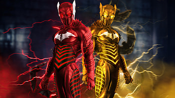 Red Death Bruce Wayne And Reverse Death Barry Allen, flash, superheroes, artist, artwork, digital-art HD wallpaper