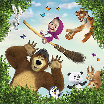 Masha And The Bear, Friends HD phone wallpaper
