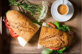 Coffee, Sandwiches HD wallpaper