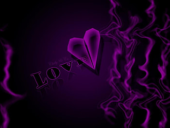 Purple Love, purple, abstract, 3d HD wallpaper