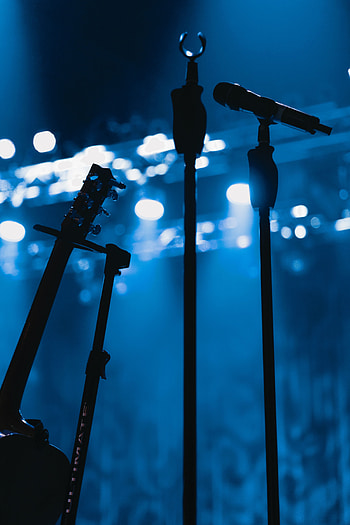 Music, Shine, Light, Guitar, Racks, Micro, Rack, Floodlights, Spotlights HD phone wallpaper