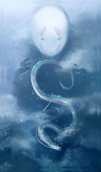 Haku and Kaonashi, Studio Ghibli HD phone wallpaper