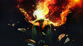 Phoenix Ignited Majesty, phoenix, x-men, superheroes, artist, artwork, digital-art HD wallpaper