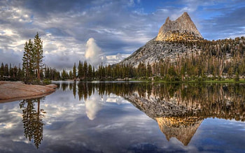 Reflection VII., hills, scene, landscape, , mountain, lake, reflection, nature, water, forest HD wallpaper