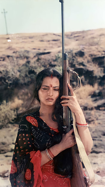 Rekha, bollywood actress, vintage HD phone wallpaper