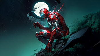 Iron Man Turned Fighter, iron-man, superheroes, artwork, digital-art, ai, deviantart HD wallpaper