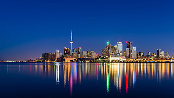 Reflection, Toronto Skyline HD wallpaper