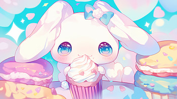 Cinnamoroll Muffin Delight, Anime, Cinnamoroll, muffin HD wallpaper