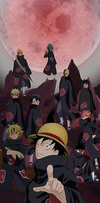 Akatsuki Team, naruto, goku, luffy, manga, anime HD phone wallpaper