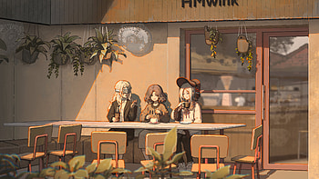 Soulsborne Café: Firekeeper, Plain Doll & Melina —, Dark Souls, Elden Ring, Fire Keeper (Dark Souls), Plain Doll (Bloodborne), Melina (Elden Ring) HD wallpaper
