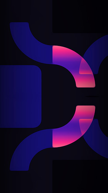 amoled neon black pink, tech, samsung, blue, modern, shapes, cool, design, gamer, abstract HD phone wallpaper
