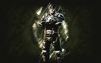 Fortnite Marcus Fenix Skin, Fortnite, main characters, green stone background, Marcus Fenix, Fortnite skins, Marcus Fenix Skin, Marcus Fenix Fortnite, Fortnite characters HD wallpaper