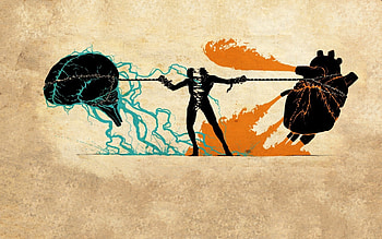 Struggle Between The Brain And Heart ... HD wallpaper