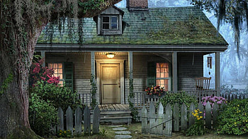Country house , Cozy charm, Rural landscapes, Serene atmosphere HD wallpaper