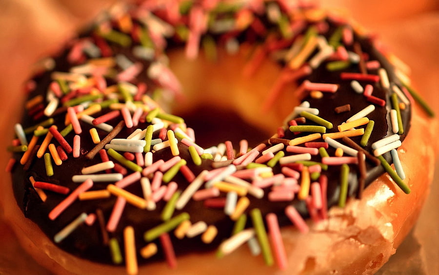 Food, Multicolored, Decor, Bakery Products, Baking, Donut, Doughnut, Sugar Sticks HD wallpaper