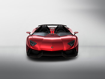 Red, sports car, Lamborghini Aventador HD wallpaper