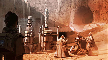 Rey Finds Tusken Raiders, tusken raider, Rey (Star Wars), Sci Fi, Star Wars HD wallpaper