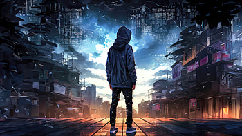 Further Apart From The World, hoodie, alone, artist, artwork, digital-art HD wallpaper