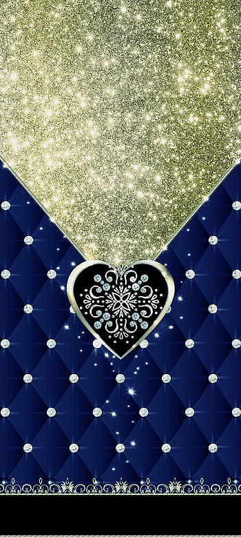 Blue Circle Diamond, denim, electric blue, Leather, luxury, heart, Golden HD phone wallpaper