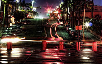 Cities, Auto, Houses, Night, City, Lights, Megalopolis, Megapolis, Street HD wallpaper